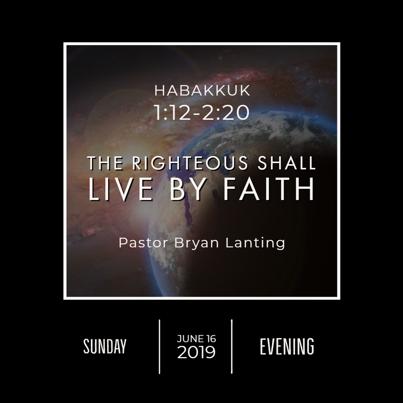 June 16, 2019 
Evening
Habakkuk 1
The Righteous Shall Live by Faith
Lanting
Audio Message