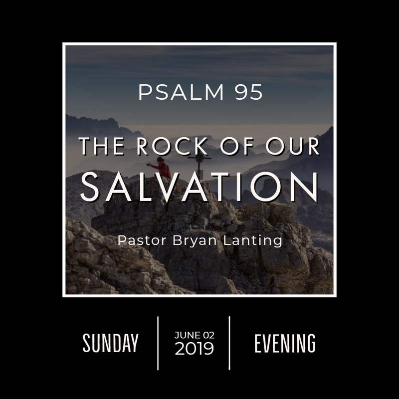 June 2, 2019 
Evening
Psalm 95
The Rock of Our Salvation
Lanting
Audio Message